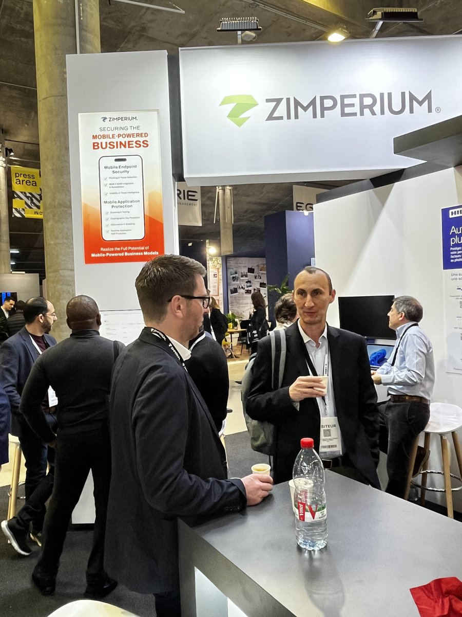 Zimperium's tweet photo. Great time this week with partner @EXN_Networks at @FIC_eu #InCyberForum in Lille France! https://t.co/74Ym7C7uhC #cybersecurity #MobileSecurity #MobileFirstSecurity https://t.co/6KKeGBjcpG