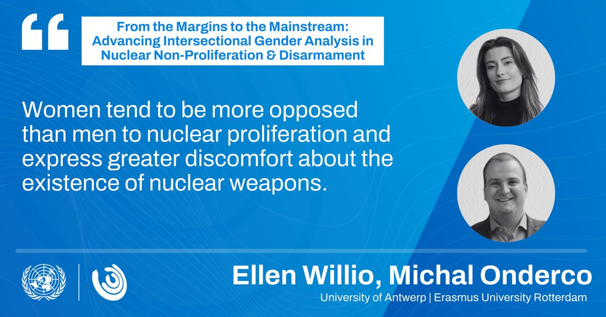 When it comes to public opinion on nuclear weapons, is there a gender gap? 🤔 Read the analysis by @WillioEllen & @ProfOnderco based on reviews of academic articles and opinion polls spanning from 1990 to 2023, covering 47 countries. 🌏📑 🔗 unidir.org/Margins-to-Main