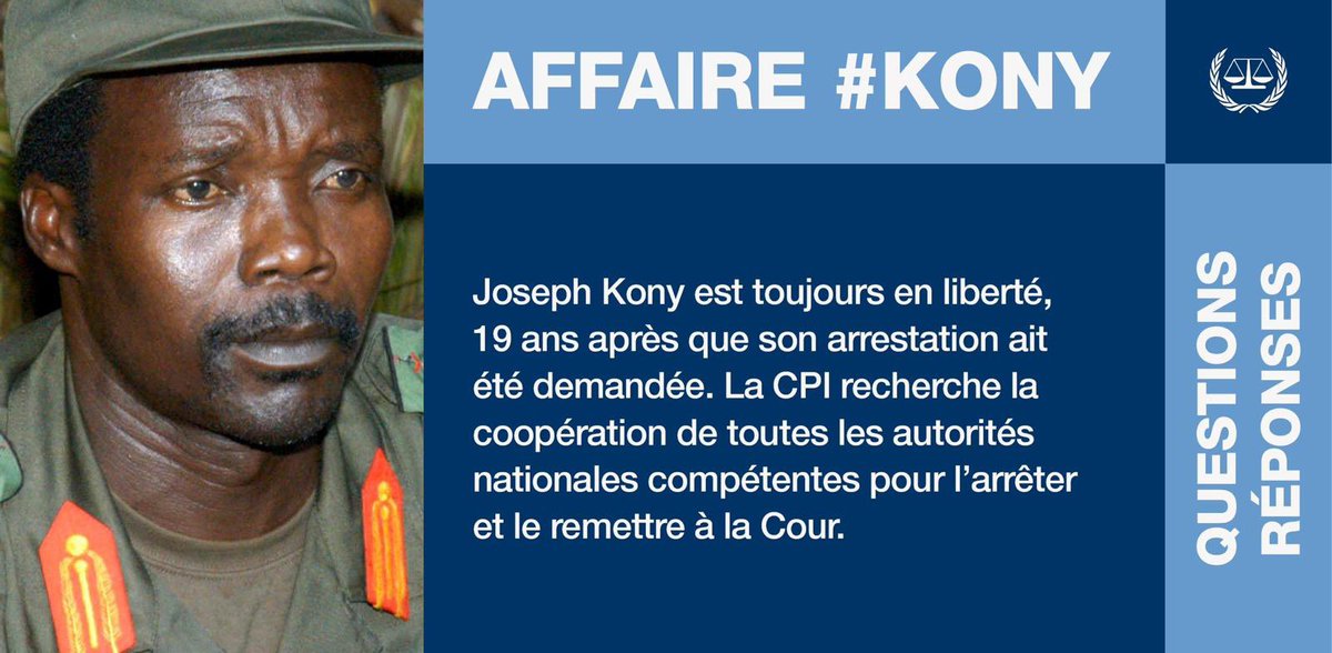 La #CPI cherche à informer Joseph #Kony qu'une audience de confirmation des charges en son absence est prévue le 15 octobre 2024. Affaire concernant des crimes de guerre et des crimes contre l'humanité présumés en #Ouganda