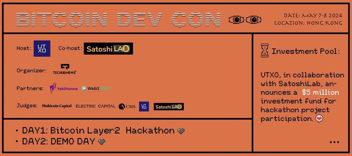 🎉 #Bitcoin Devcon: Grand Opening with 6 top BTC L2 participants: @MerlinLayer2, @build_on_bob, @BotanixLabs, @NervosNetwork, @AINNLayer2, @BTClayer2 🔥Exclusive strategic partner: @Web3Port_Labs 🏆Prize pool: All participating projects have an opportunity to win up to $5M in…