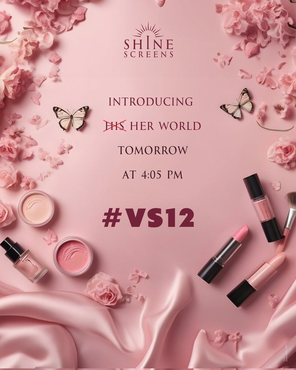 It is time to introduce h̶i̶s̶ her world 🌸 #VS12 title announcement tomorrow at 4.05 PM 💄 @VishwakSenActor @Shine_Screens #ramnarayan #vishwaksen