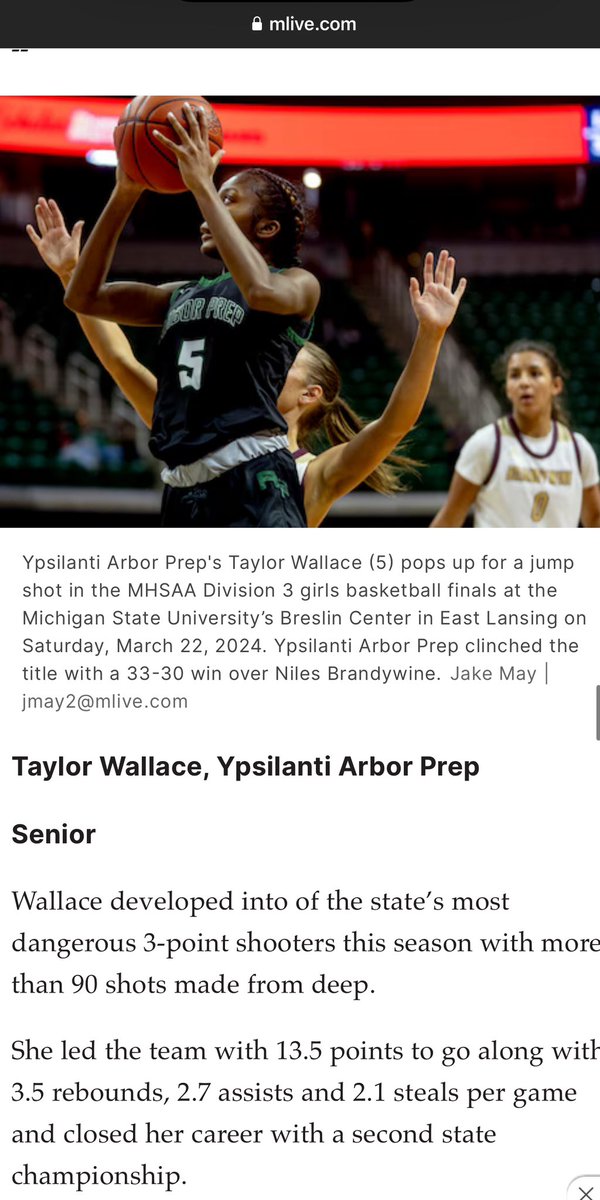 Congratulations <a href="/CoachStine32/">Scott Stine</a> getting MLIVE Co-Coach of the Year! Also Congratulations <a href="/TwinsUtomi/">Utomi Twins</a> (Stephanie) making 1st team, (Stacy) 2nd team <a href="/2024Wallace/">wallace 2024</a> 2nd team congratulations to our 3 seniors!!!
