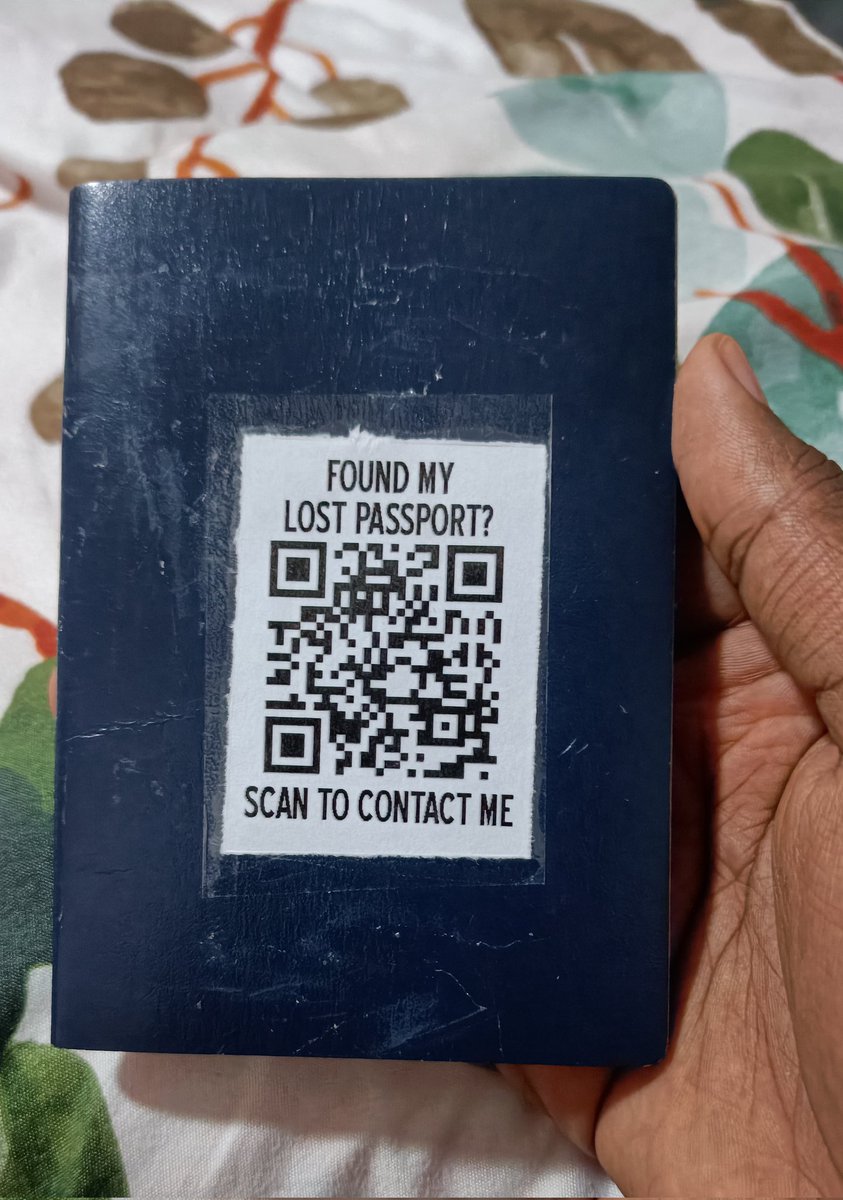 رأيكم شنو ننشر الثقافه دي؟
عشان جوازك يرجع ليك في اسرع وقت .. لمتين لو واحد جوازو ضاع هو ينشر ان جوازو ضاع وبهناك اللقاه ينشر يقول "البعرف صاحب الجواز دا يتواصل معانا"
انشرو ثقافه الباركود ورا الجواز فيه ارقام التواصل