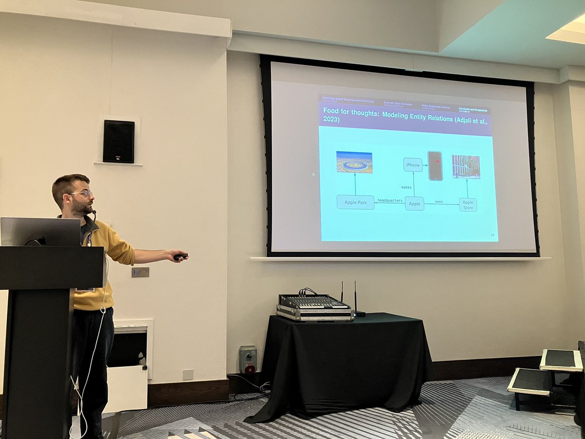 In another session of #KEIR2024 workshop invited talks at <a href="/ecir2024/">ECIR2024</a> , <a href="/_lerner_paul/">@lernerp.bsky.social</a> introduced their annotated VQA dataset. #ECIR2024