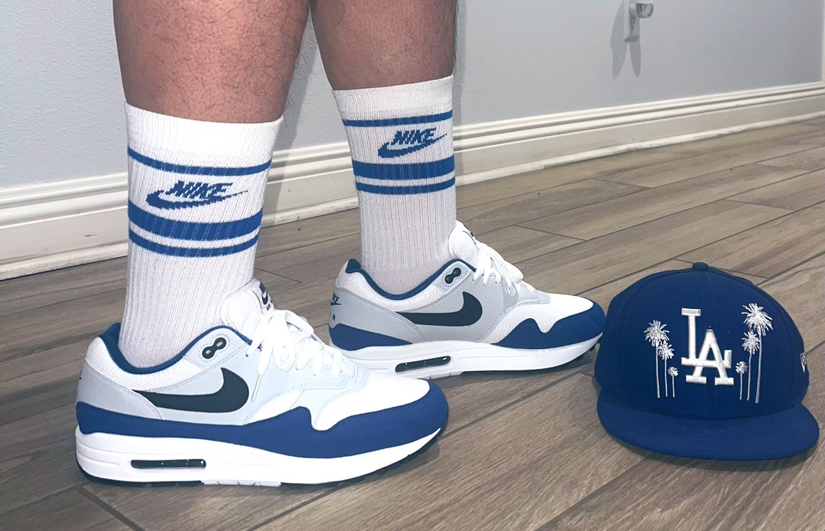 Day 28 of #MarchMAXness. Air Max 1 Royal Blue. On my way to Dodgers #OpeningDay