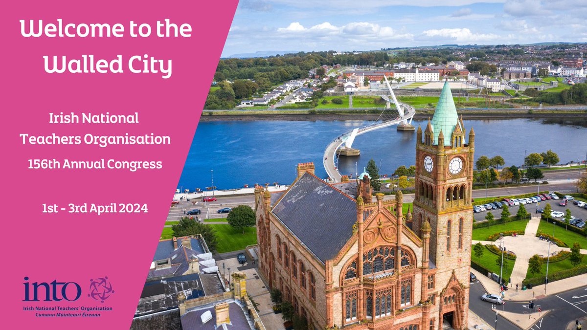 Visit Derry News (@visitderrynews) on Twitter photo We are delighted to welcome all delegates attending the 156th <a href="/INTOnews/">INTO (Irish National Teachers' Organisation)</a> Congress to the Walled City!🧑🏫
We hope you have a wonderful stay and enjoy exploring everything our city has to offer✨
<a href="/MillenniumForum/">Millennium Forum</a>
#VisitDerry #INTOCongress We are delighted to welcome all delegates attending the 156th <a href="/INTOnews/">INTO (Irish National Teachers' Organisation)</a> Congress to the Walled City!🧑🏫
We hope you have a wonderful stay and enjoy exploring everything our city has to offer✨
<a href="/MillenniumForum/">Millennium Forum</a>
#VisitDerry #INTOCongress