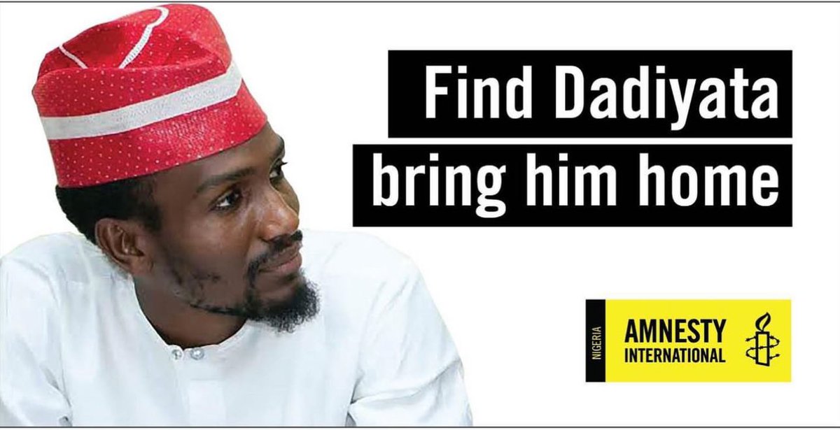 Gov. of Kano state .@Kyusufabba: In your inaugural speech you pledged to pursue the case of #Dadiyata. Is there any progress? The family of Dadiyata have been waiting and living in the anguish of not knowing his whereabouts. @PoliceNG & @OfficialDSSNG Where is Dadiyata?