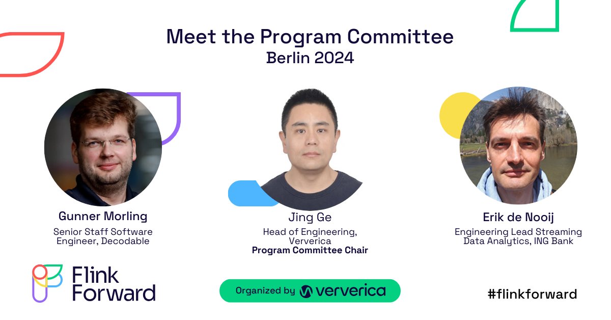 🎙️We're excited to announce the Program Committee for #FlinkForward Berlin 2024! Meet all nine of the #ApacheFlink and #streamingdata experts tasked with planning the event program: bit.ly/3TDitU0 👁️‍🗨️Keep watch, the CFP will open SOON!