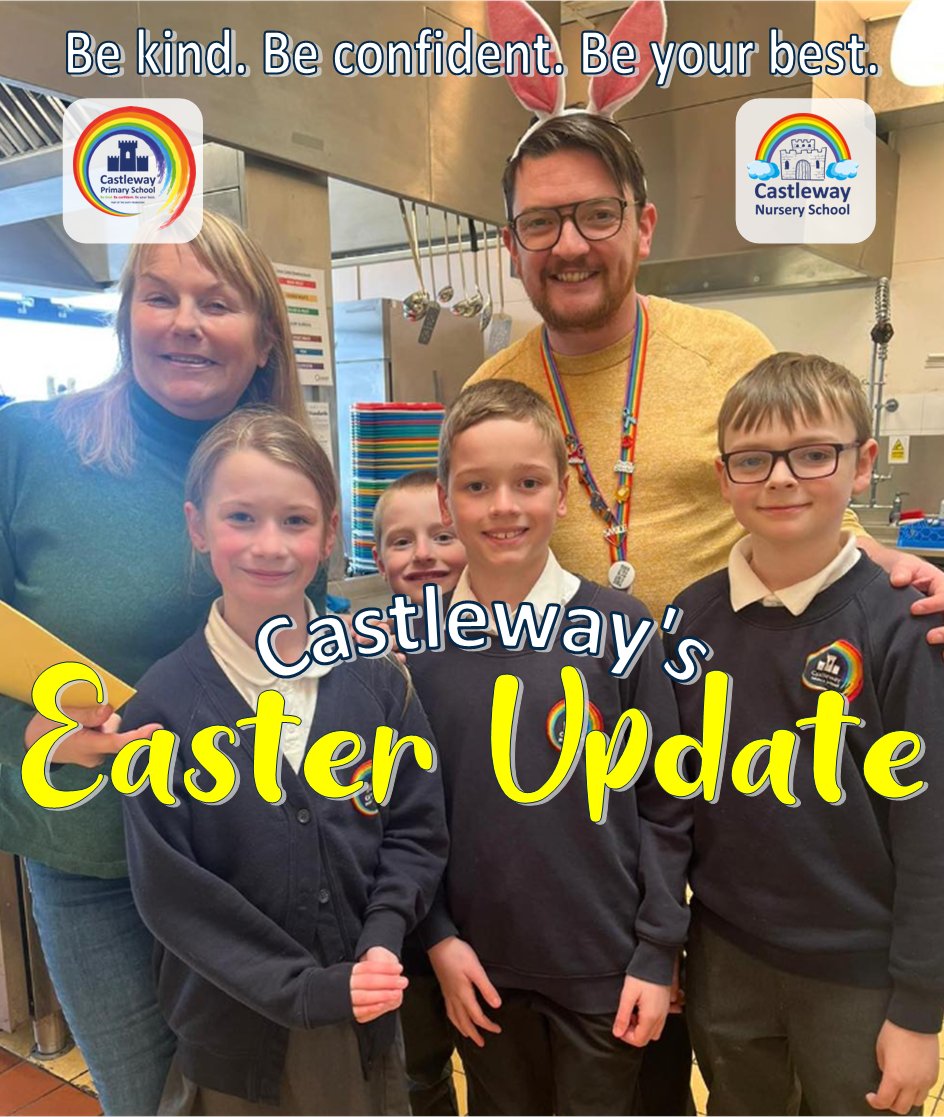 Well, that's the end of another fabulous term! What a term it's been with so much to celebrate! Here's your 'Easter Update' full of news, celebrations and all things Castleway: bit.ly/Castleway20240…. Have a lovely break and we'll see you all on Monday, 15th April. Mr. M 💙