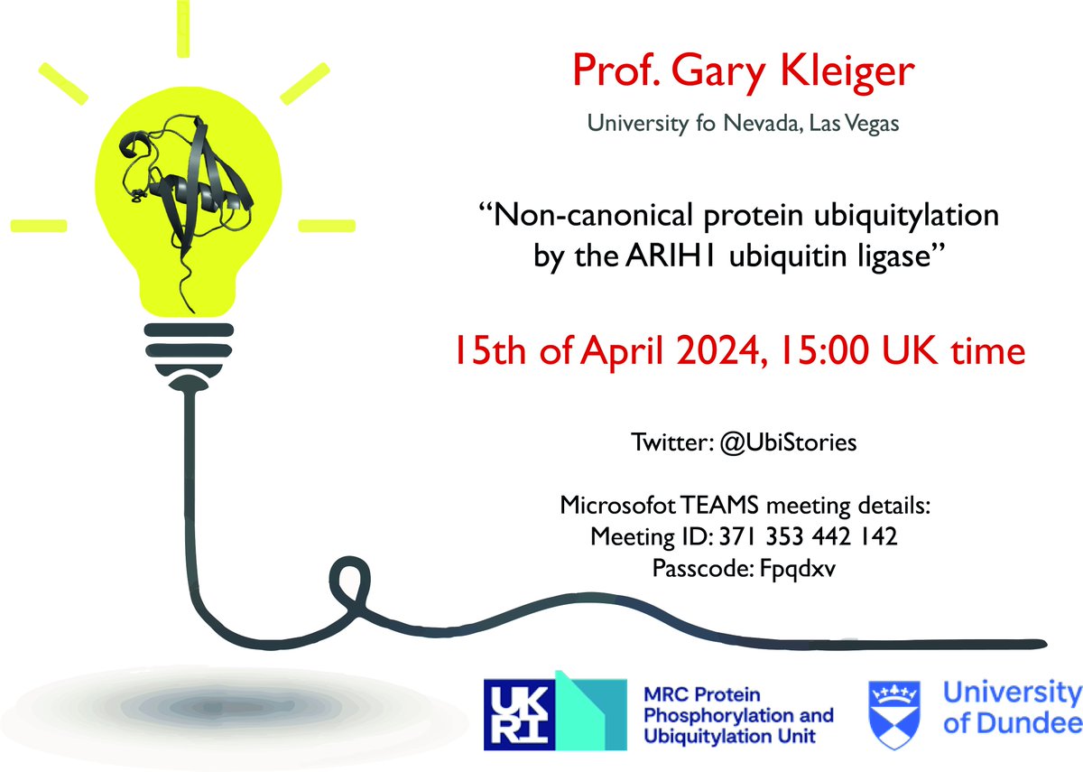 Ubiquitin Stories (@ubistories) on Twitter photo 🎉 Exciting news! Our seminar series on non-canonical ubiquitylation is BACK! 🎉 Gary Kleiger presenting on April 15th, exploring ARIH1's non-canonical activity. Stay tuned for Ivan Ahel (<a href="/IvanAhelLab/">Ivan Ahel Lab</a>) & Bernhard Lechtenberg (<a href="/boernd_das_brot/">Bernhard Lechtenberg</a>)! #Ubiquitin #researchers 🎉 Exciting news! Our seminar series on non-canonical ubiquitylation is BACK! 🎉 Gary Kleiger presenting on April 15th, exploring ARIH1's non-canonical activity. Stay tuned for Ivan Ahel (<a href="/IvanAhelLab/">Ivan Ahel Lab</a>) & Bernhard Lechtenberg (<a href="/boernd_das_brot/">Bernhard Lechtenberg</a>)! #Ubiquitin #researchers