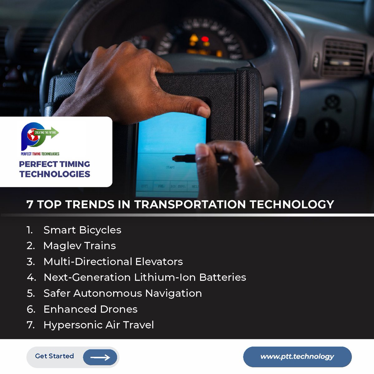 7 Top Trends in Transportation Technology

Read Here: asme.org/topics-resourc…

#TransportationTechnology #TechTrends #Innovation #FutureTech #TransportationIndustry #TechnologyTrends #CuttingEdge #TransportationInnovation #TechNews #PerfectTimingTechnology #PerfectTimingHolding