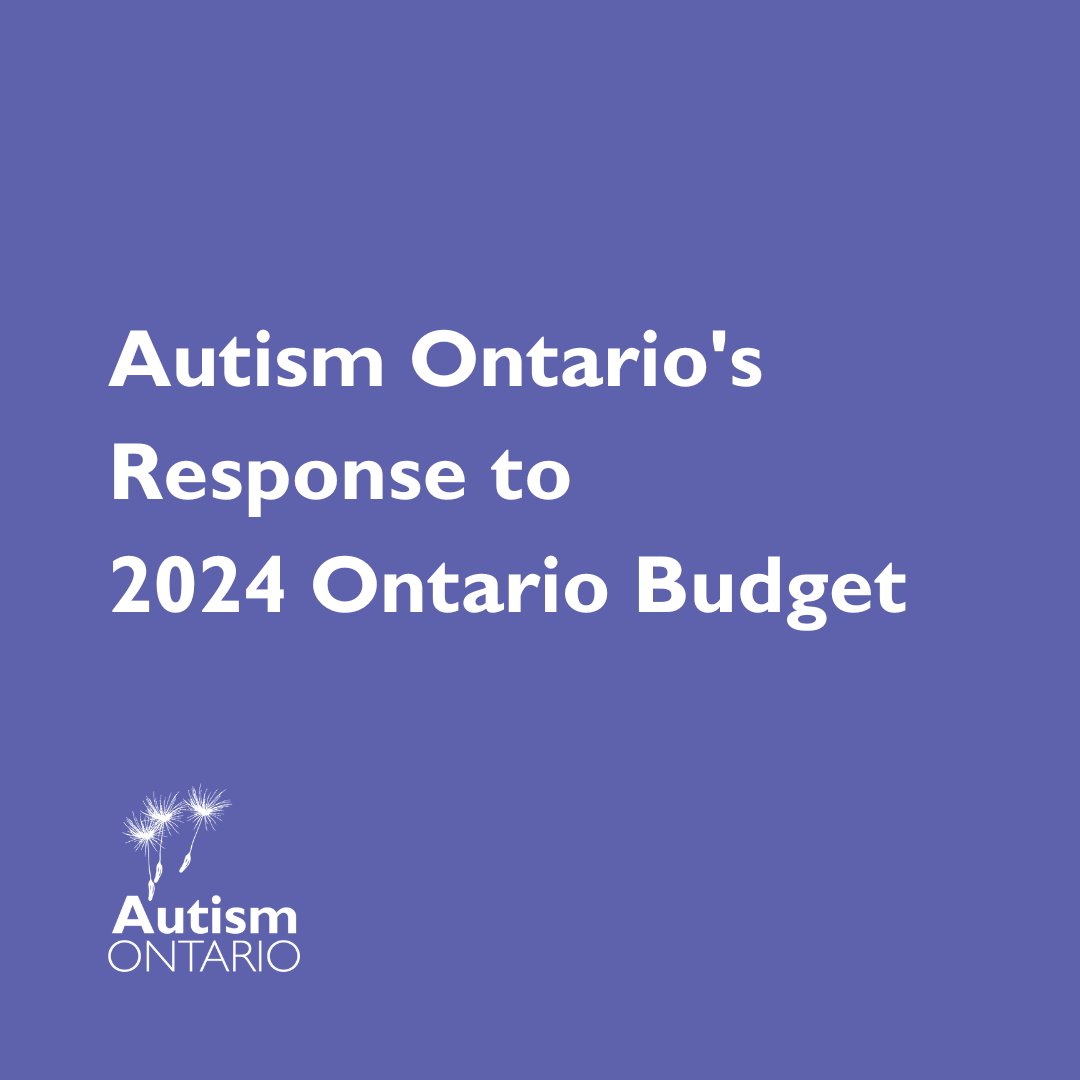 This week, the Ontario government tabled its 2024 budget. Read Autism Ontario's response here: autismontario.com/news/autism-on… #AutismOntario #AutismMatters