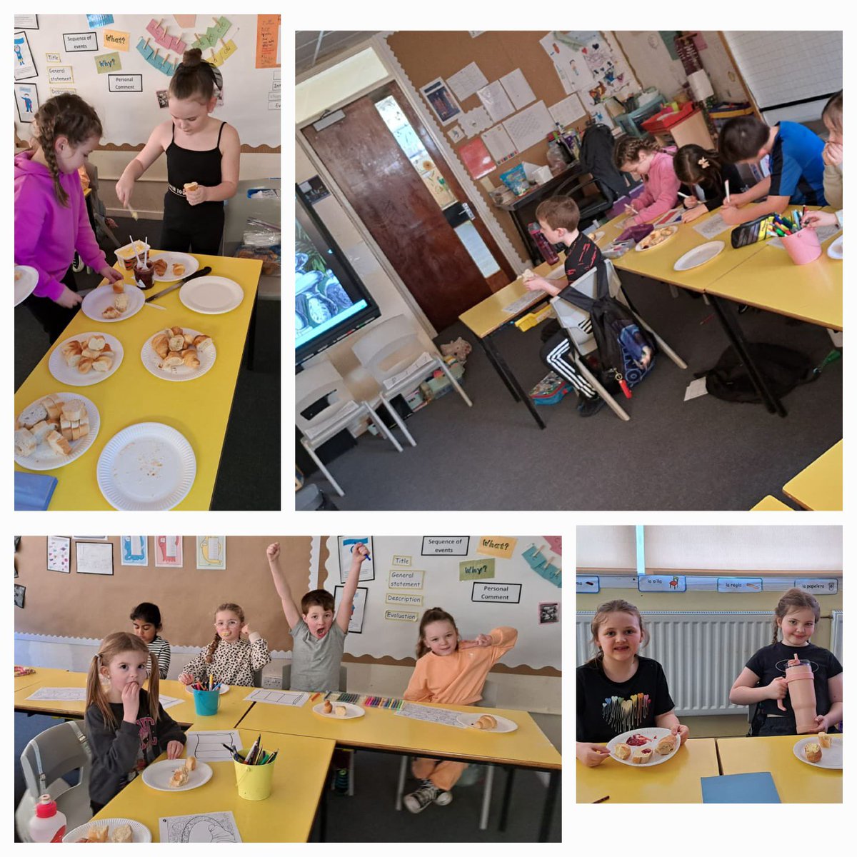 🇫🇷 P3 celebrated the end of this term’s theme with a French taster session. They loved sampling different foods which they’ve learned about through their topic #tasty #treat