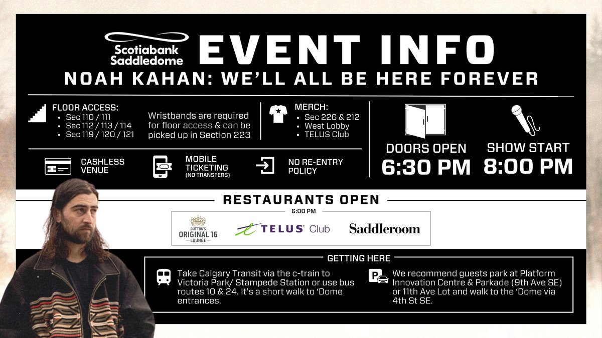 Headed to @NoahKahan tonight? Here is what to know before the show.