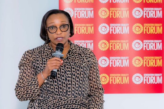 Minister @Dr_Uwamariya:'Rwanda's commitment to gender equality is evident in our participation in the Generation Equality Forum. Through the Action Coalition of Technology & Innovation, we aim to address gender disparities in tech for inclusive solutions for all women and girls.'