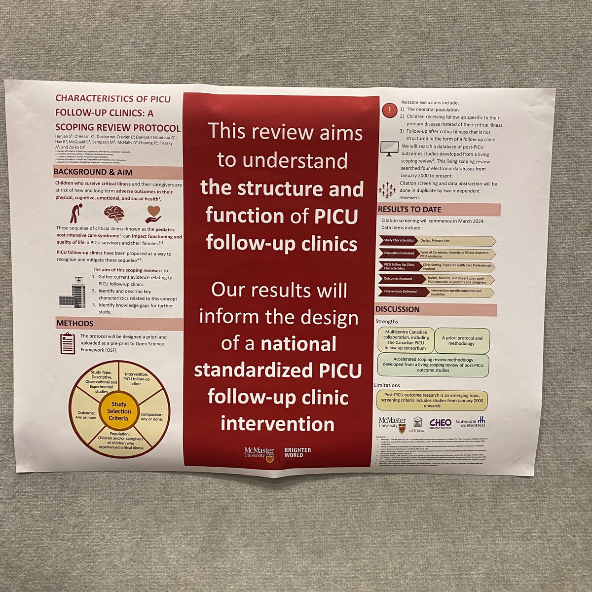 Great #PedsICU research on display at @MacUPediatrics @McMasterCHR #MCHRD2024. Patient-reported outcome measures, post-PICU follow-up clinics, and Liber8 bundle implementation... Congrats to our awesome trainees on their projects! @karen_choong @Prof_Parker