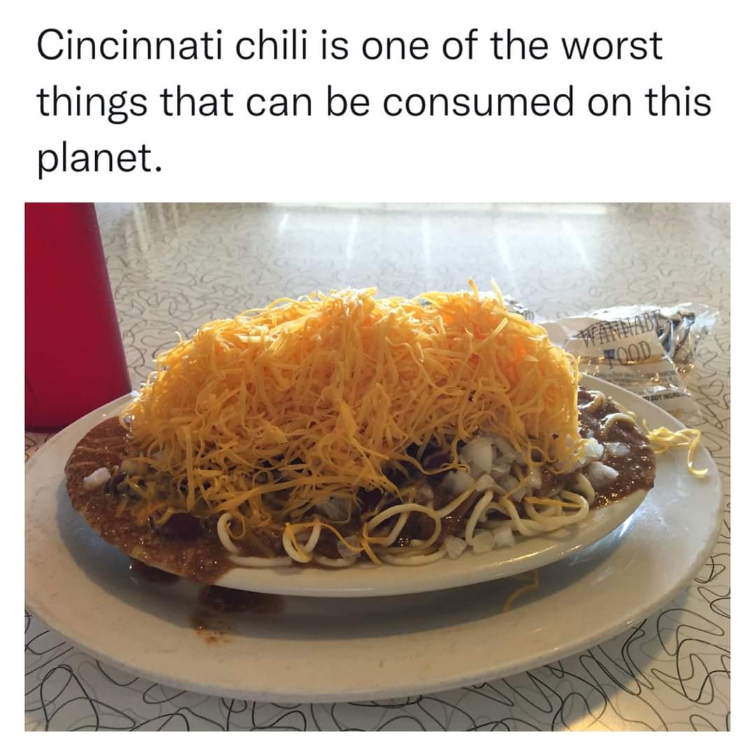 whtegle87's tweet photo. Ohioans have the nerve to make fun of Arkansas for having the world's squirrel cookoff championship and then they go back up north and ope their way out of the kitchen with whatever this abomination is. https://t.co/MwcUHuqSeX