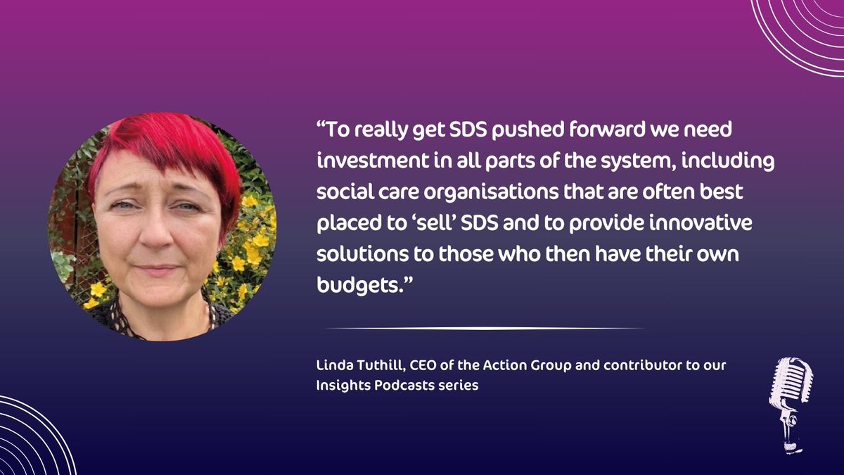 📢 New blog: “SDS can help put people in the driving seat of their own lives.” @TheActionGroup_ Chief Exec & Insights Podcasts contributor Linda Tuthill on how to make SDS truly empowering. ➡️ Read it here: tinyurl.com/4j325ucy 🎙️ All podcast eps: spoti.fi/3QEa2WQ