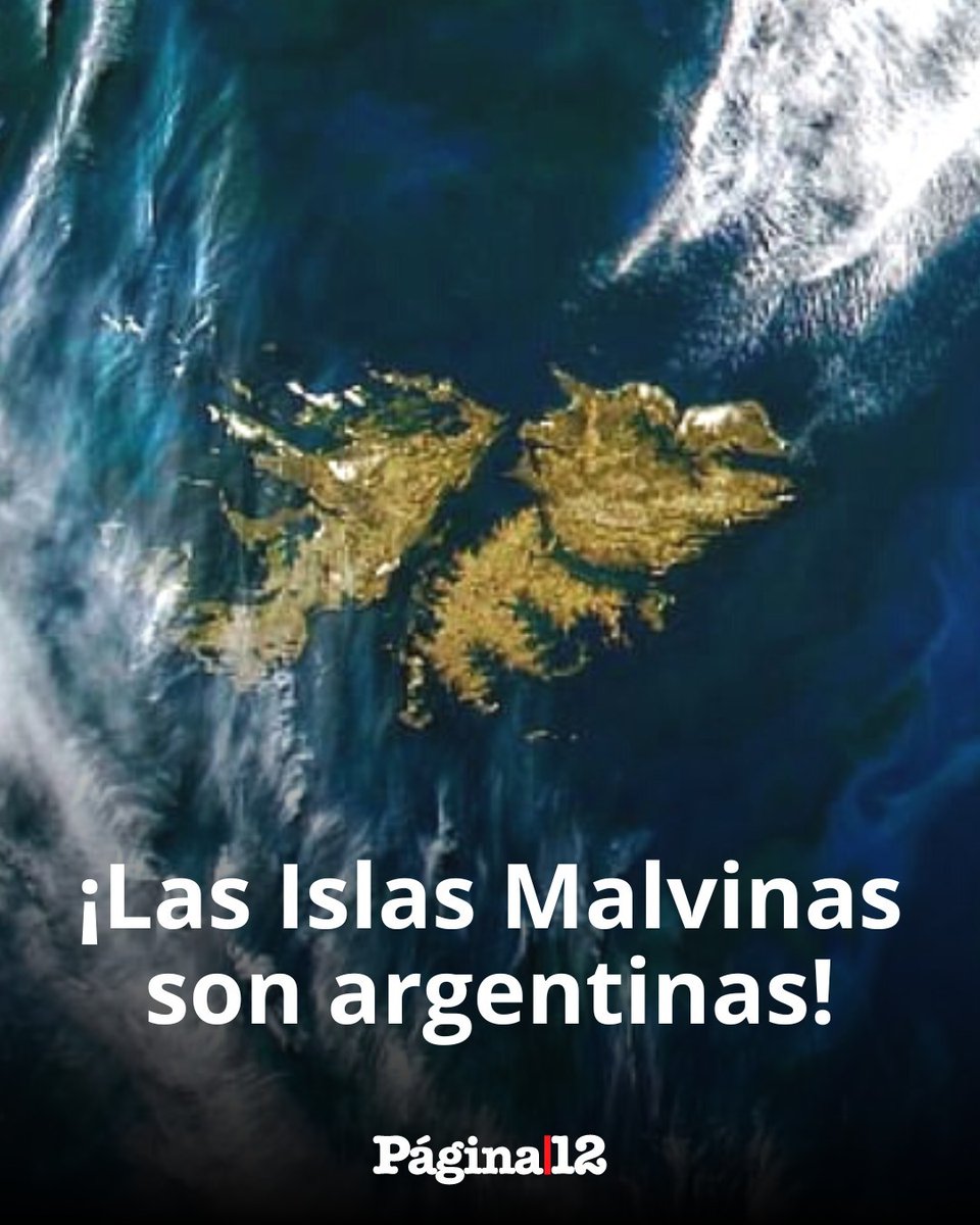 pagina12's tweet photo. 🇦🇷 FUERON, SON Y SERÁN ARGENTINAS 🇦🇷 [https://t.co/PqaXjt9s9D]
A 42 años del inicio de la Guerra de Malvinas, el país entero rinde homenaje a los veteranos y veteranas, a los caídos y a sus familiares, ratificando una vez más la soberanía argentina sobre las islas. https://t.co/JY0j5p23aU