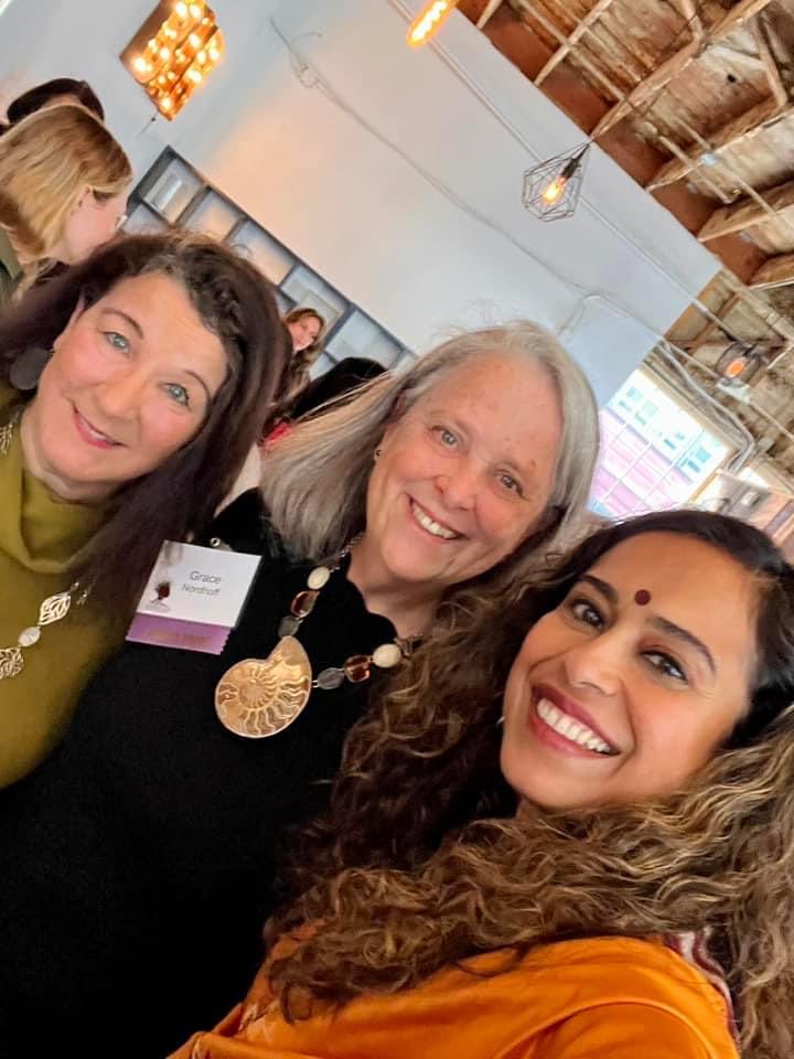 At the @writehedgebrook Equivox gala with Grace Nordhof and Darshana Shanbhag. Hedgebrook made me believe I could be a writer. #writerscommunity #PoetryCommunity #poetry