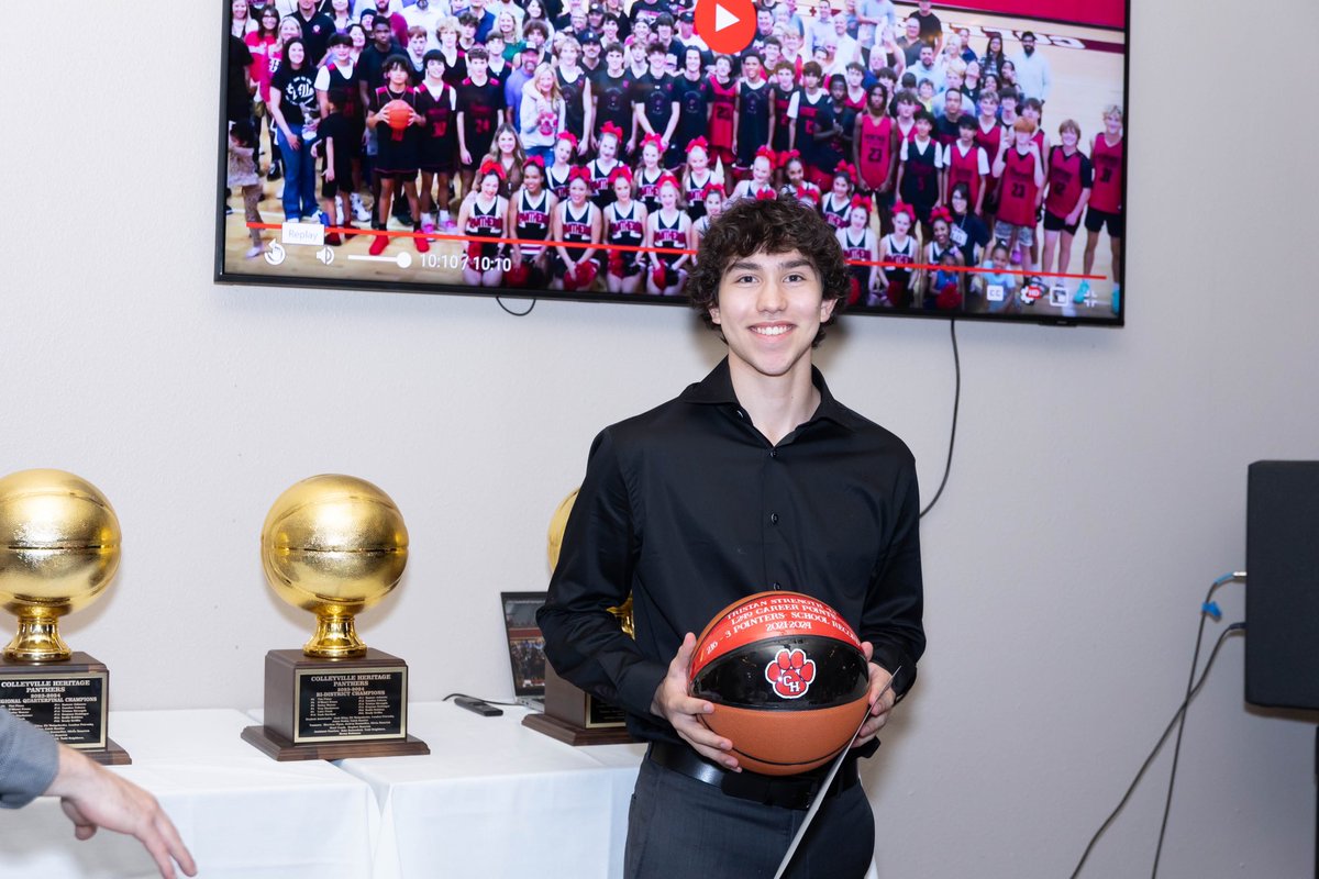 A great season, thanks to some awesome coaches and teammates!

- 5a Regional Semi-Finalist
- All-State Academic (2nd Team)
- All-Region Honors
- District 7-5a Co-MVP
- District 7-5a All-Academic
- Colleyville Heritage Most Outstanding Player
- Colleyville Heritage Mr.Academic
-