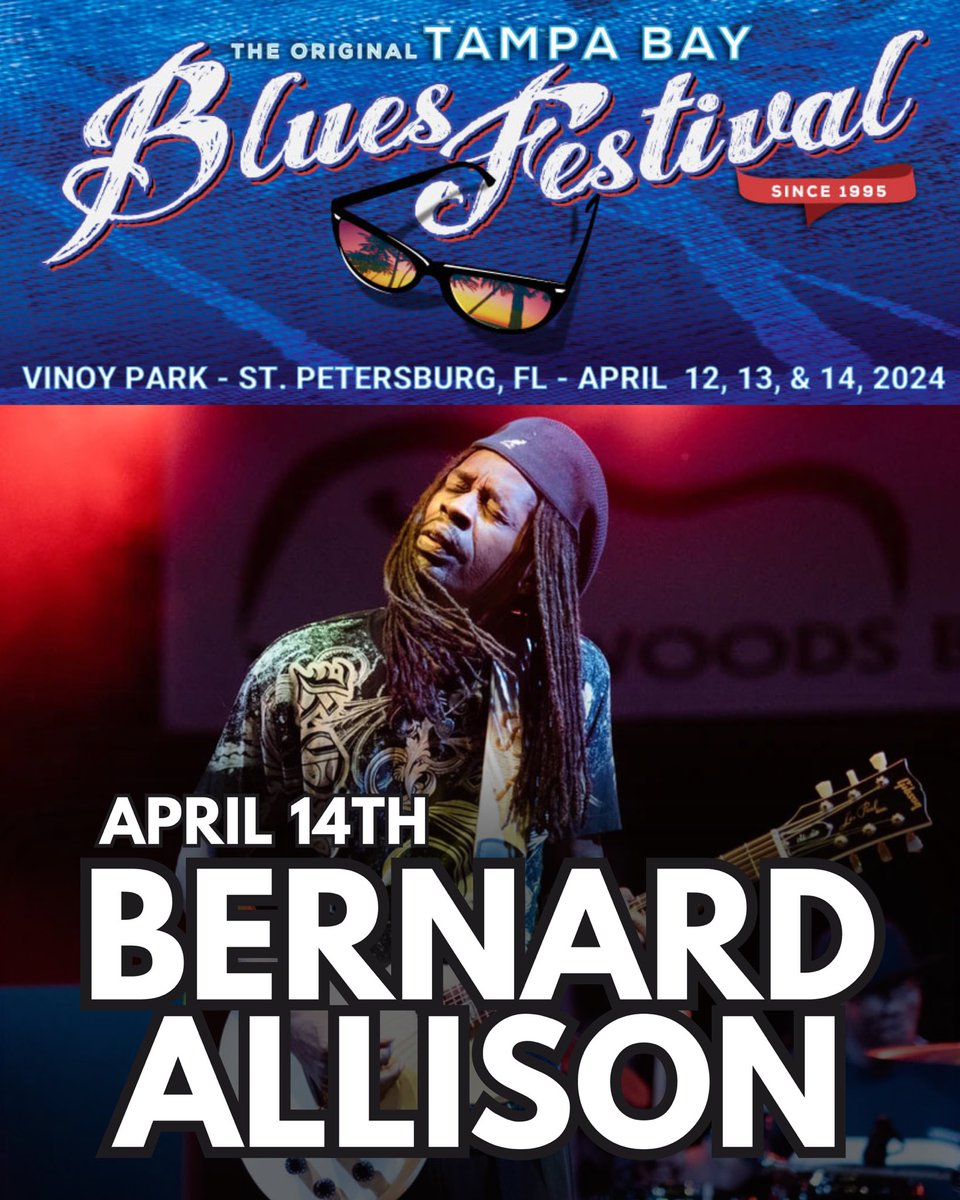 𝗖𝗢𝗠𝗜𝗡𝗚 𝗦𝗢𝗢𝗡! I can’t wait to see you all at this years Tampa Bay Blues Festival! ➡️ tampabaybluesfest.com
