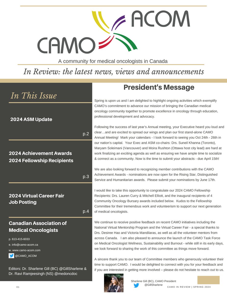 @CAMO_ACOM spring 2024 newsletter is now available📰read it today➡️camo-acom.ca/page-1549255. Do you have an idea💡for the next newsletter? Contact the editors @GillSharlene @medoncdoc