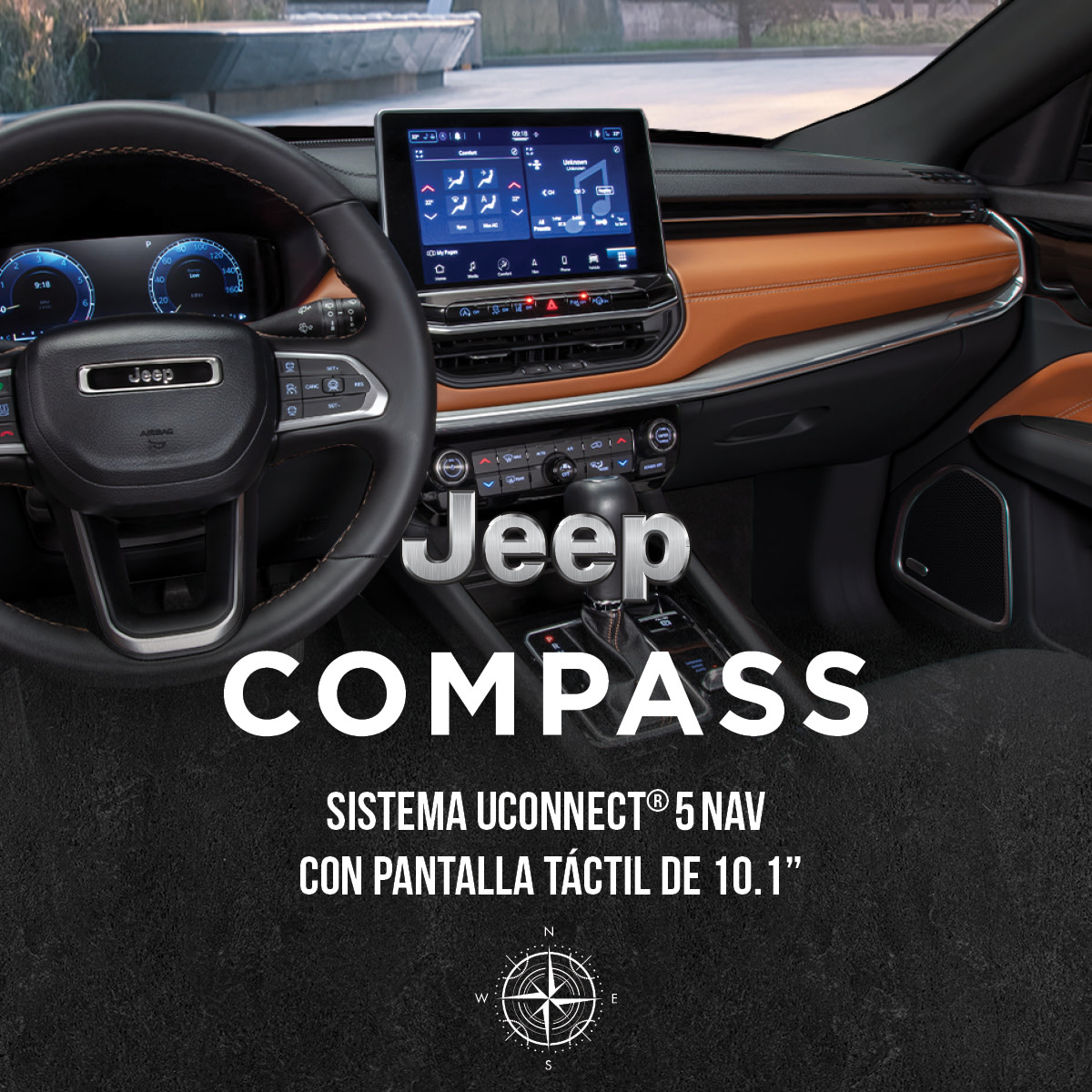 El #JeepCompass es todo en uno. La mejor tecnología, potencia y estilo. Listo para cualquier travesía. 📍🚗