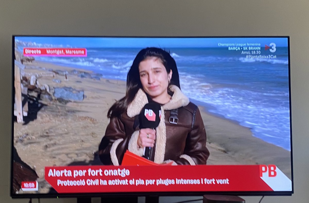 Aquesta periodista està dient a la teleespectadors que Protecció Civil @emergenciescat avisa a la població  de NO apropar-se al mar, passejar per platges... Què està fallant aquí @plantabaixatv3 ?
#PlantaBaixa3cat