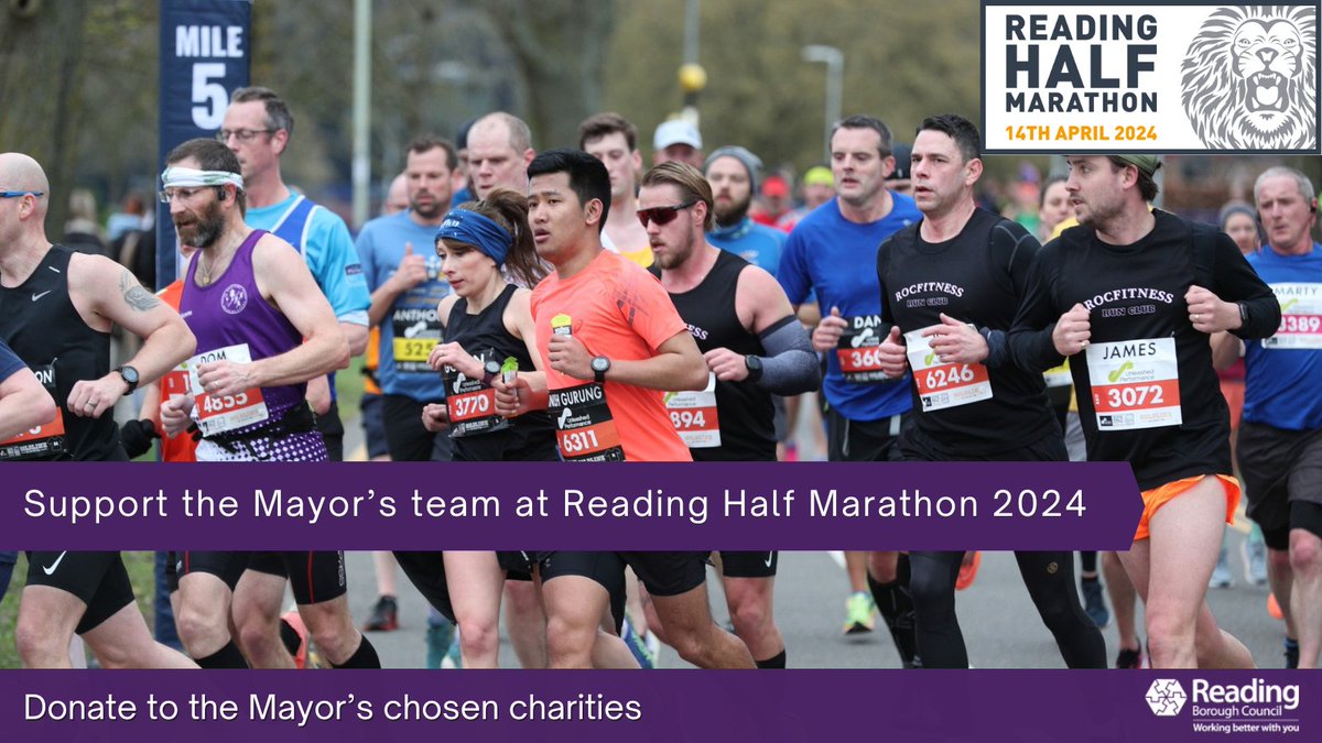 Me and my team will be running 13.1 miles at this year's @readinghalf Marathon on the 14th April to raise funds for the @ReadingRefugees and Reading Stroke Support Group. Please support us by donating to my chosen charities at rdguk.info/tOND2