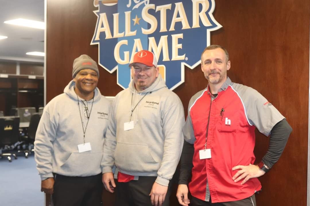 HeartlandCoke's tweet photo. As we welcome the @Royals to our Heartland family, this is the perfect time to spotlight on our phenomenal Equipment Service Team! Huge thanks for your hard work in ensuring all equipment was installed and ready to go just in time for opening day! #thankyou #outteam #kansascity https://t.co/S3rMn5rmUT