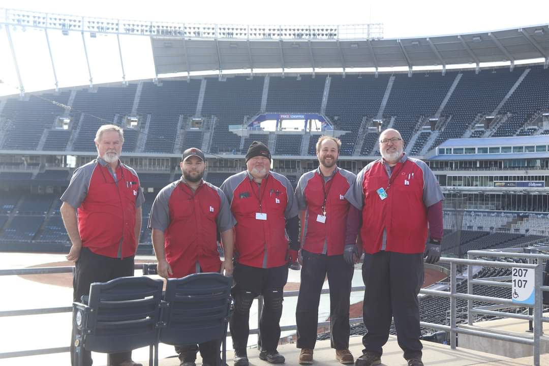 HeartlandCoke's tweet photo. As we welcome the @Royals to our Heartland family, this is the perfect time to spotlight on our phenomenal Equipment Service Team! Huge thanks for your hard work in ensuring all equipment was installed and ready to go just in time for opening day! #thankyou #outteam #kansascity https://t.co/S3rMn5rmUT