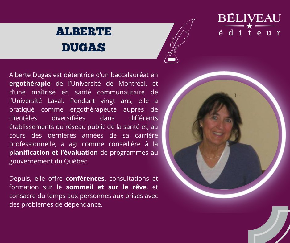 #AuteursExtraordinaires Avez-vous envie de vous reconnecter à vous? Découvrez Alberte Dugas!

#AuteursAuthentiques
#AuteursQuébécois
#LivrePalpitant