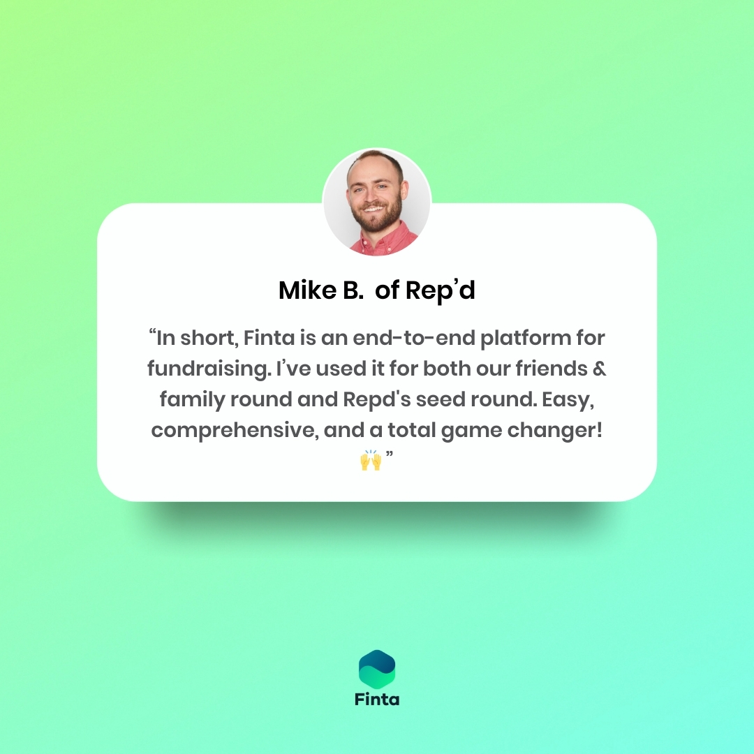 Mike Baumwoll's company, Rep’d (short for “Represented”),  is a communications platform for political candidates to engage in meaningful conversations on the campaign trail. 

Learn how he used Finta to fundraise here: trustfinta.com/case-study/repd