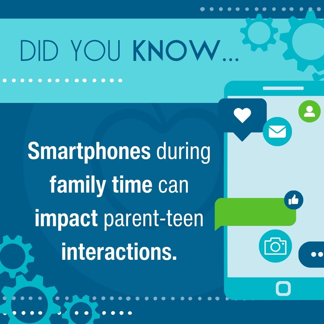 The presence of smartphones during family time can have negative effects on parent-teen interactions and the well-being of both parents and adolescents, as per a study published in the Journal of Child Development. Visit tiny.conroeisd.net/CoBA2 for additional resources.