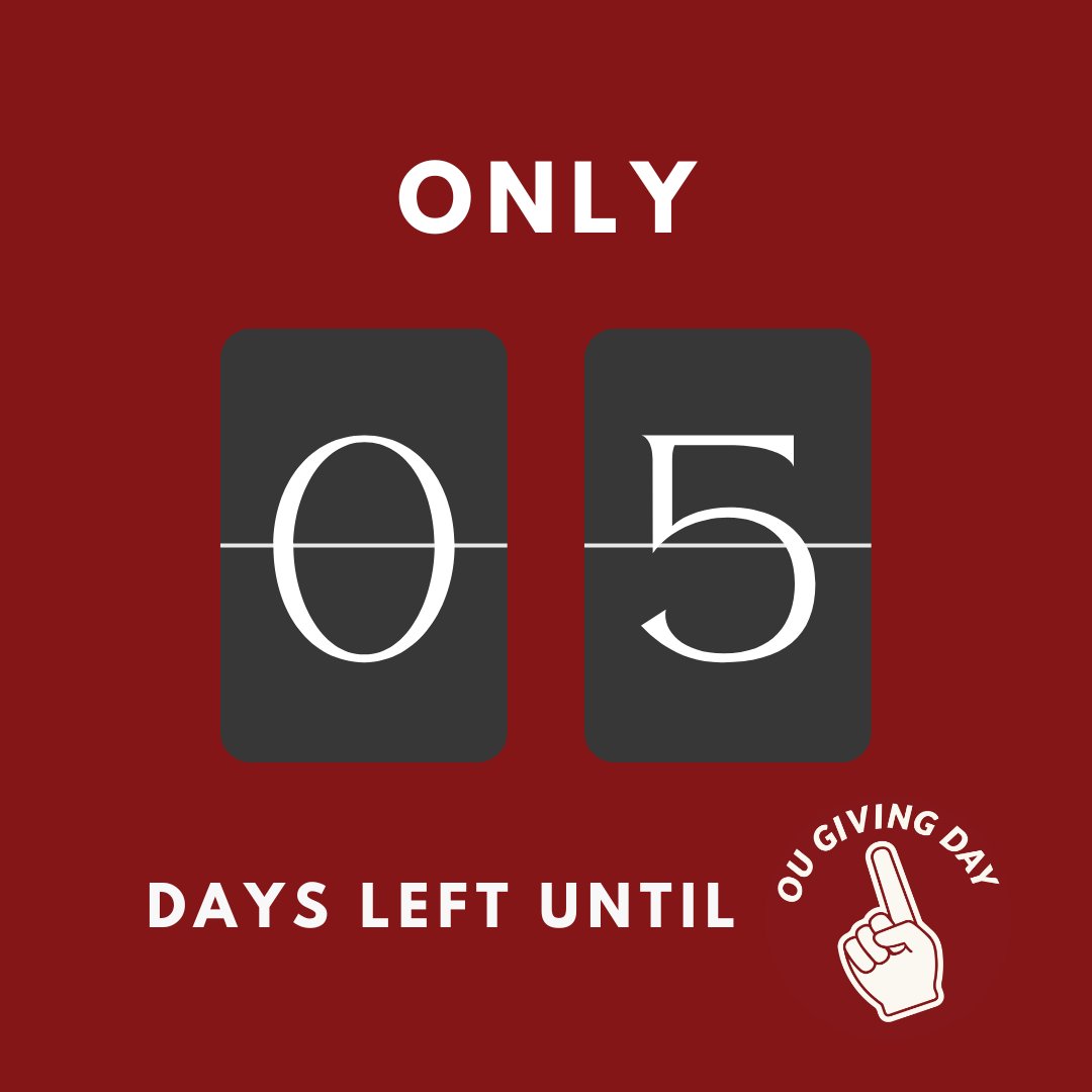 Countdown: Less than a week to go! 🎉 OU's Giving Day is almost here, and our Neurosurgery Department is counting on your support. Don't miss out on making a lasting impact on April 2nd. Visit one.givesooner.org/neurosurgery now to see how you can contribute. #OUGivingDay
