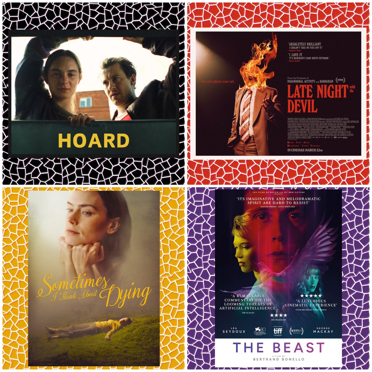 🐰 Happy Easter🐰 The bank holiday weekend means plenty of time for friends, family & a cheeky trip to the cinema Late Night with the Devil is in cinemas now And coming this #spring 19 April - Sometimes I Think About Dying 17 May - Hoard 31 May - The Beast #easter #cinema