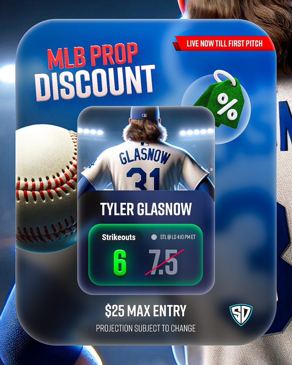 Happy #MLBOpeningDay ⚾️🇺🇸 Use this discount in your fantasy player prop entry 👇