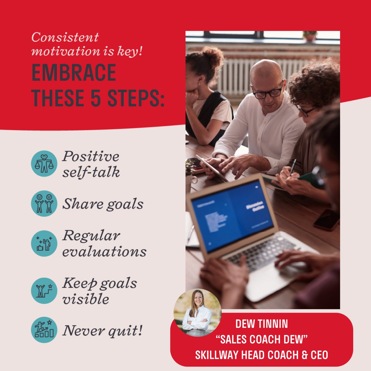 Discover the 5 steps to stay motivated all year with these tips from Dew! From positive self-talk to never quitting, learn how to maintain consistency in achieving your goals.

Discover the full insights here: skwy.co/48JnobY

#Motivation #GoalSetting