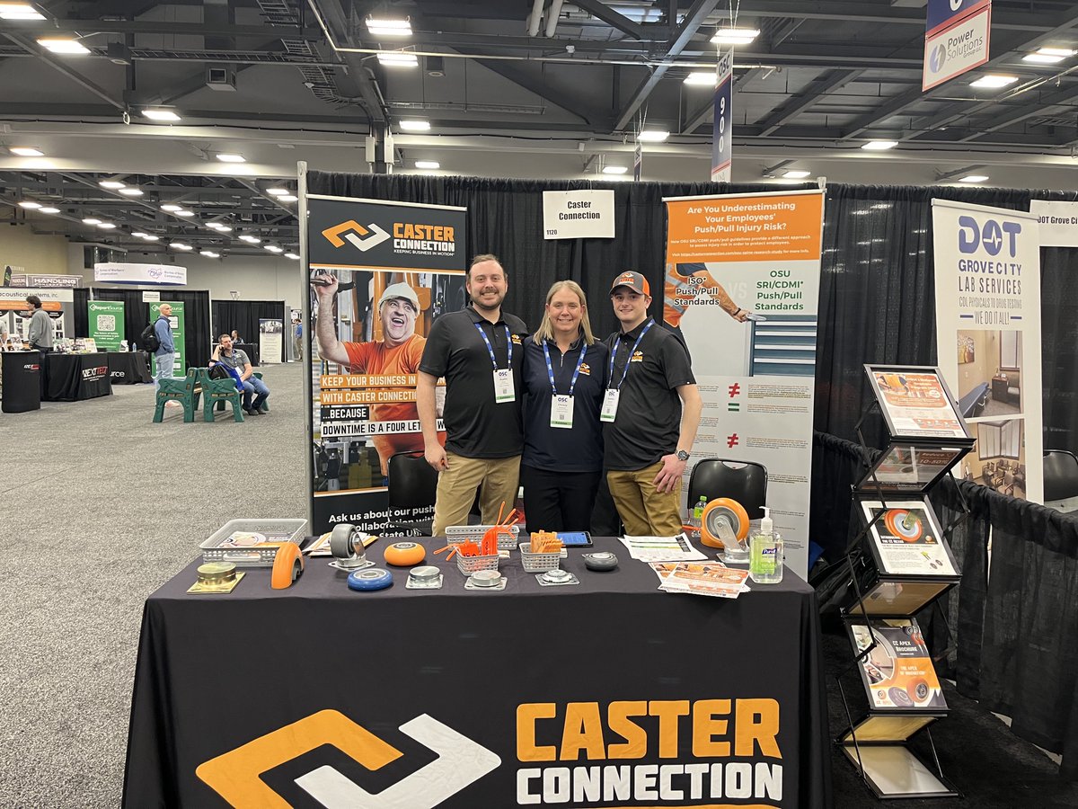 We're back at it for day 2 of the  Ohio Safety Congress &amp; Expo in Booth 1120.

Swing by to learn how we can help make you and your colleagues' lives easier by implementing ergonomic and efficient casters in your operations.

#osc24