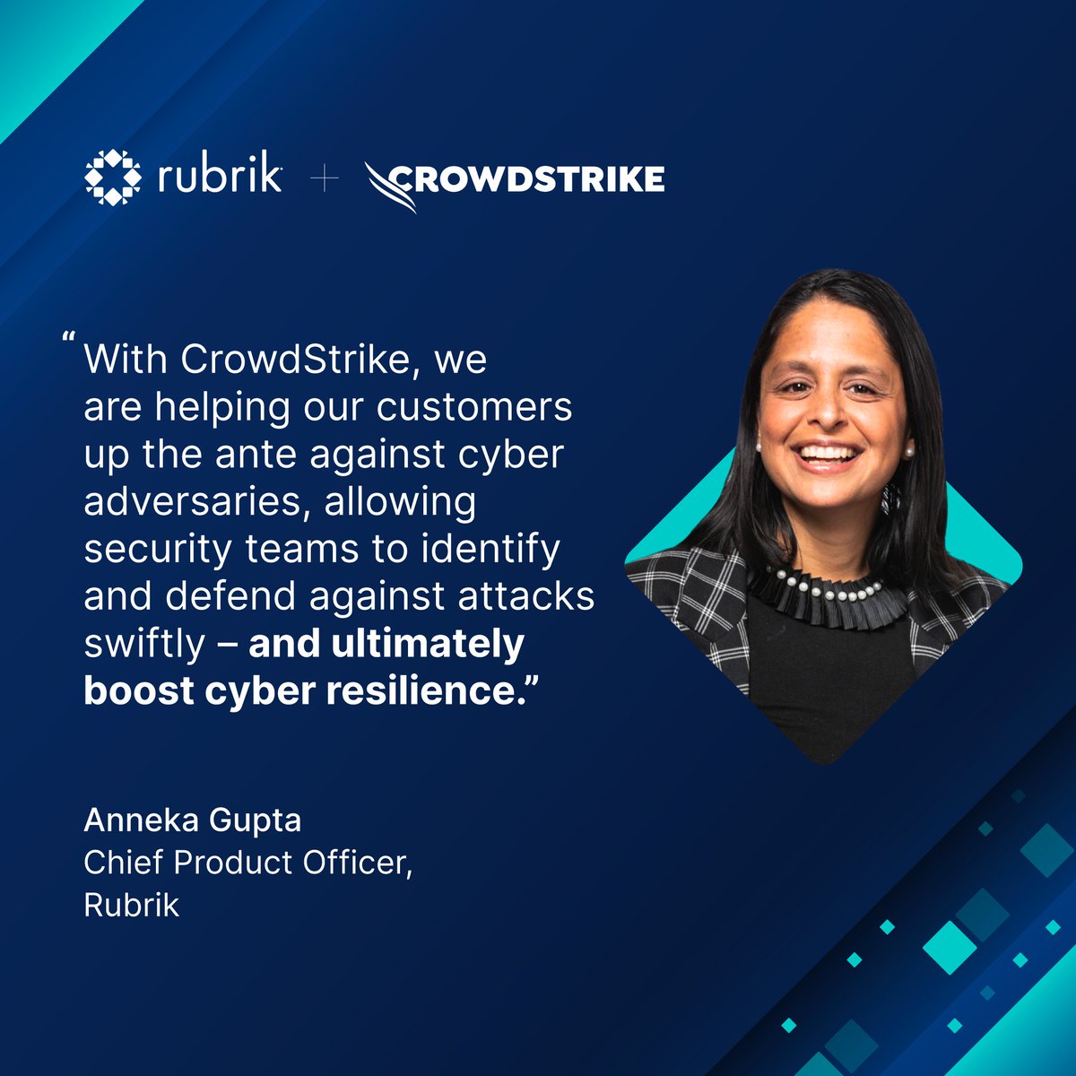 I’m excited about this news from <a href="/CrowdStrike/">CrowdStrike</a> and @RubrikInc! 🗣️❗CrowdStrike and Rubrik have announced a partnership to transform #DataSecurity to help organizations rapidly detect, investigate, and stop attacks targeting sensitive #data! Learn more 👉 rbrk.co/3vr6j8E
