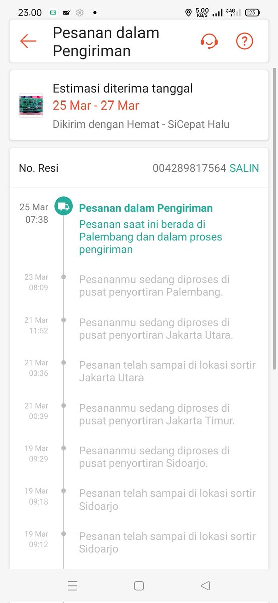 dhaniver15's tweet photo. @sicepat_ekspres Gmn ini min, lambat nian kirim barang? Barangnya ilang apa gmn ini? https://t.co/ntY0chYiGg