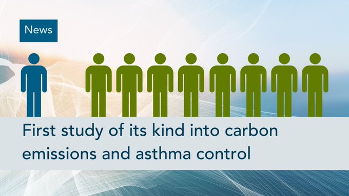 🗞️Patients whose asthma is poorly controlled have eight times the excess greenhouse gas emissions compared with those whose condition is well controlled - indicates the first study of its kind. Published online in the journal Thorax 📄 ow.ly/ShUo50QKFt0