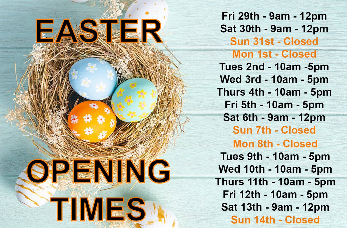 Easter Opening Times 🐣