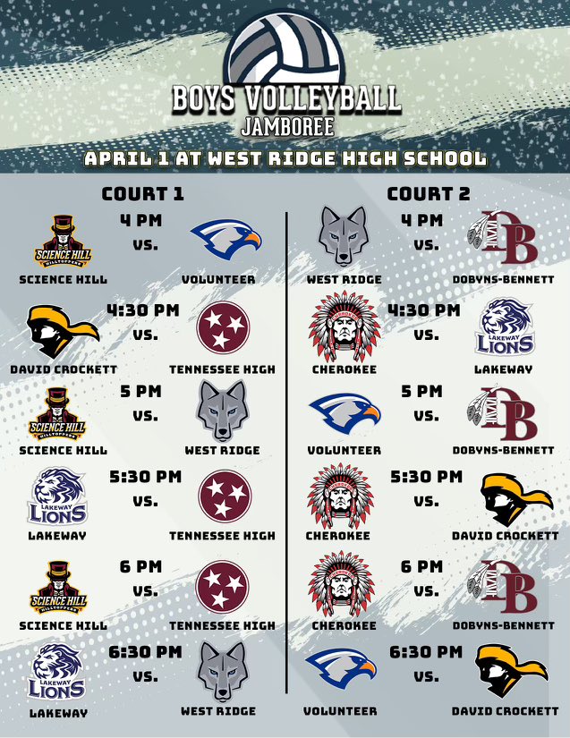 We’re excited to kick off our 2024 Men’s Volleyball season with our Jamboree. Come out &amp; support our Topper Volleyball Team! 🎩🏐
•
•
📍West Ridge HS
🗓️ Monday 4/1/2024
⏰ 4:00
#toppervolleyball #gotoppers #tfl #2024season #mensvolleyball #tssaa #shhs