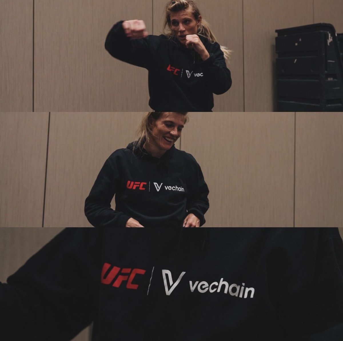 Final step: weight cut. Focus on the saturday main event. Let's do this together Team @vechainofficial.Let’s make some noise saturday night in the arena.