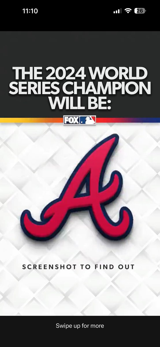 TylerKHaraway's tweet photo. I did it 5 times and got the same result. Does everyone get the #Braves https://t.co/CsZJ0xwZbi