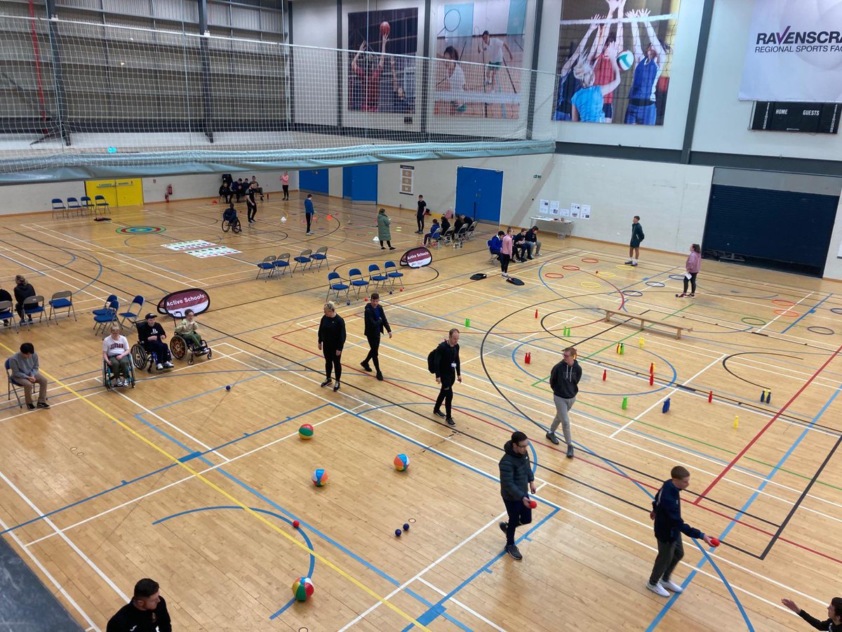 ASN | 1st ever ASN Secondary Boccia Event today! 🤩 A great morning of activity, friendship & fun! 🙌 Thank you to @NCLanarkshire students for supporting! You were brilliant 👏 @NLActiveSchools @sportscotland @BothwellparkHS @FPSMotherwell @Buchanan_HS @GlencryanSP @SDS_sport