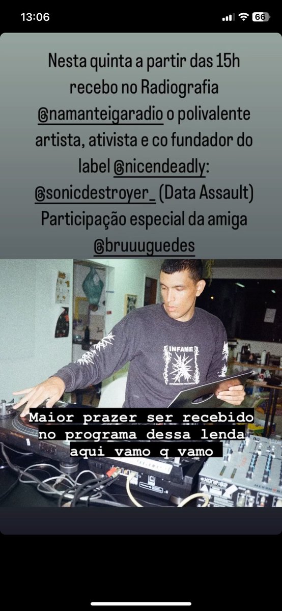 Vou ser recebido pelo <a href="/djmagalsp/">DJ Magal</a> no programa radiografia, na radio na manteiga :)