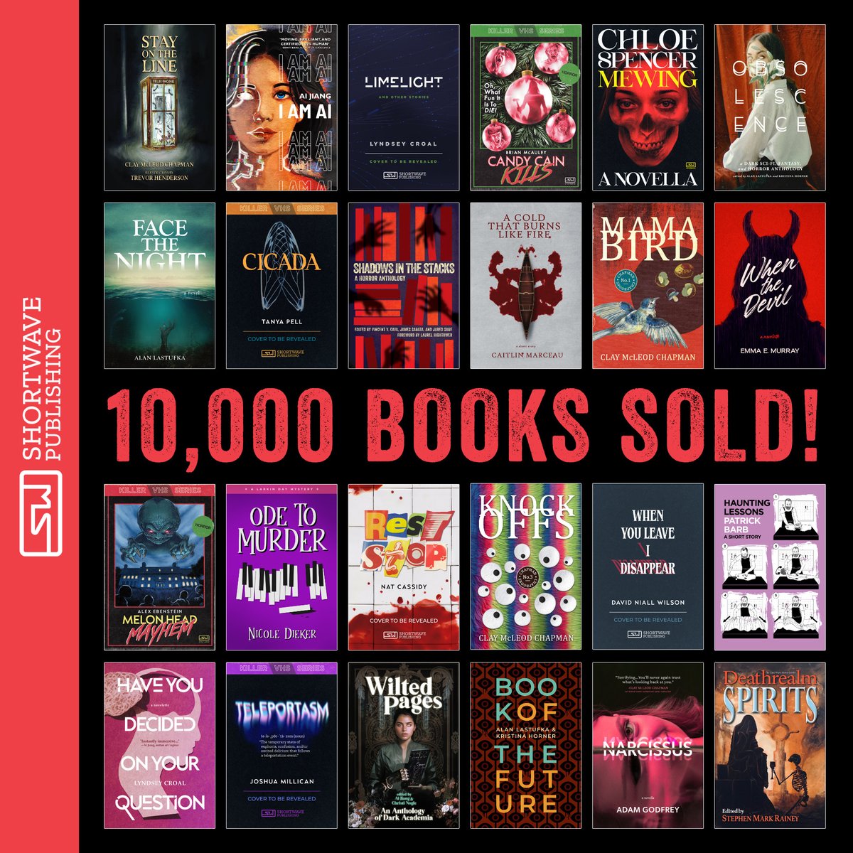 We sold our 10,000th book last night! 🎉 This is all since publishing our first title, FACE THE NIGHT, on March 8, 2022, so it took us just over 2 years (and that first year, we only had two titles). Thank you all so much for your early support. We will continue to work hard…